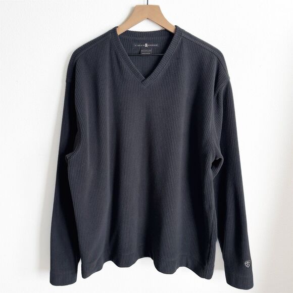 Nike Tiger Woods Sweater Mens Large Black‎ Fleece Pullover Long Sleeve Outdoor - Picture 1 of 15